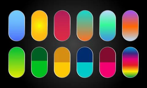 Set of colored gradient Stock Illustration