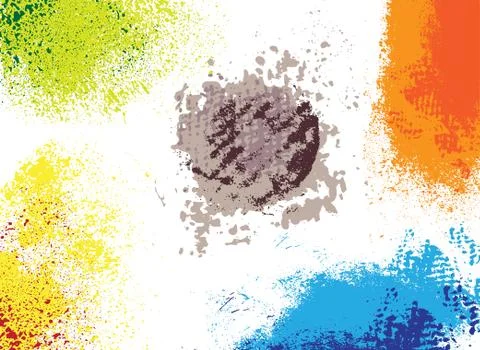 Set of colored grunge elements. 스톡 일러스트