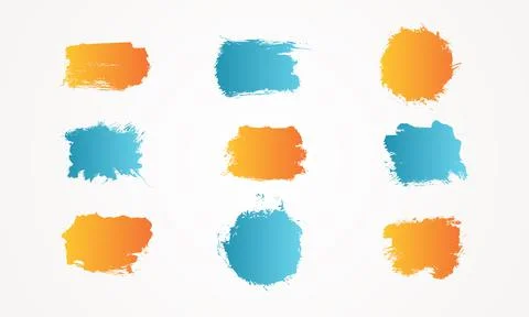 Set of colored grunge Stock Illustration