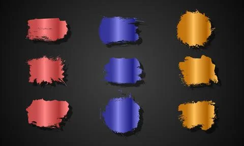 Set of colored grunge Stock Illustration