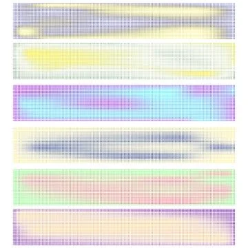 Set of colored halftone textures Stock Illustration