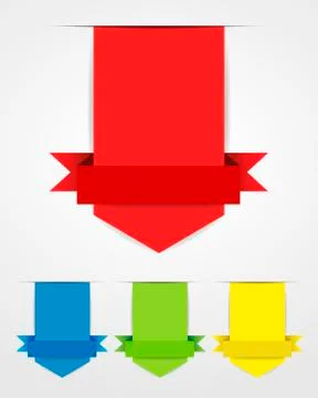 Set colored Label - vector EPS 10. Illustrazione stock