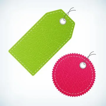 Set colored leather label Stock-Illustration