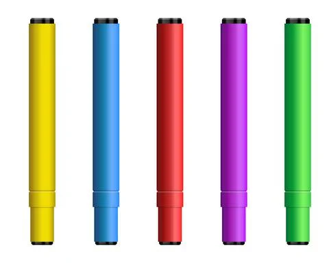 Set of colored markers vector illustration Stock Illustration