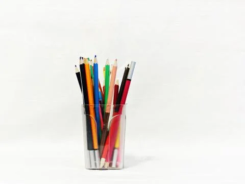 Set of colored pencils for drawing. Foto stock