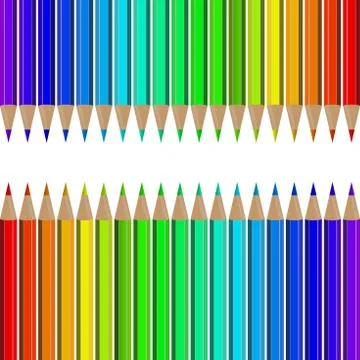 Set of colored pencils Stock Illustration