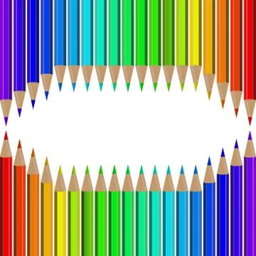 Set of colored pencils Stock Illustration
