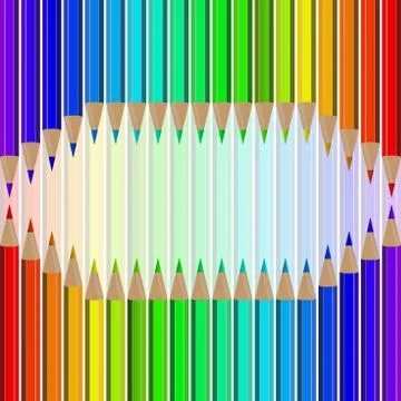 Set of colored pencils Stock Illustration