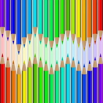 Set of colored pencils Stock Illustration