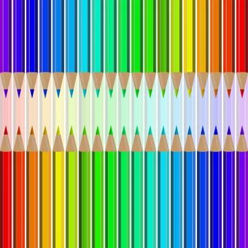 Set of colored pencils Stock Illustration