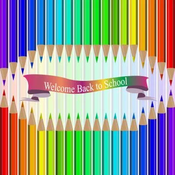 Set of colored pencils Stock Illustration