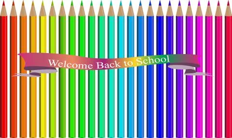 Set of colored pencils Stock Illustration