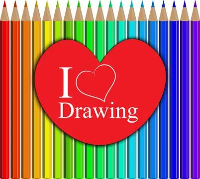 Set of colored pencils Illustrazione stock