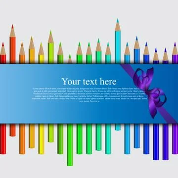 Set of colored pencils Stock Illustration