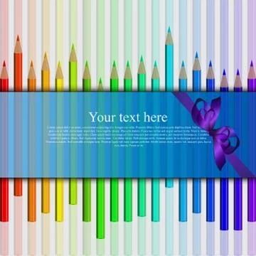 Set of colored pencils Stock Illustration