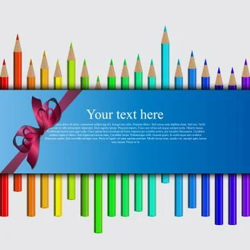 Set of colored pencils Stock Illustration