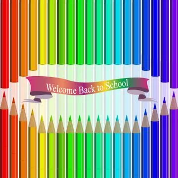 Set of colored pencils Stock Illustration