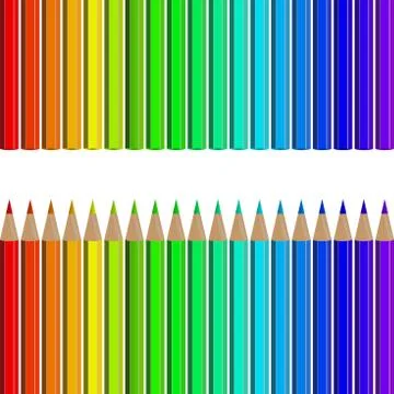 Set of colored pencils Illustrazione stock
