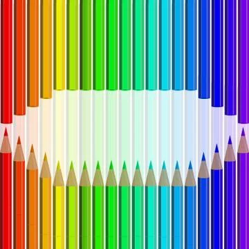 Set of colored pencils Stock Illustration
