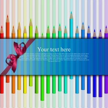 Set of colored pencils Stock Illustration