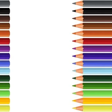 Set of colored pencils Stock Illustration
