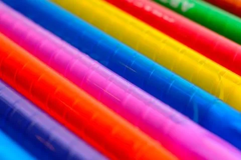 Set of colored pencils. Stock Photos