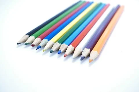 A set of colored pencils Stock Photos