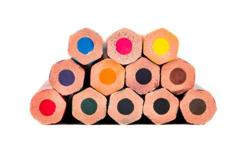 Set of colored pencils Stock Photos