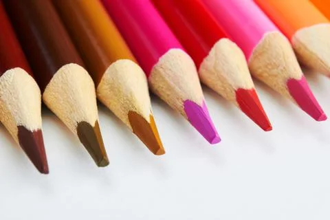 A set of colored pencils Stock Photos