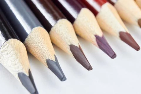 A set of colored pencils Stock Photos
