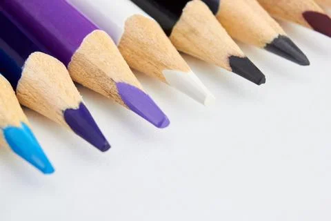 A set of colored pencils Stock Photos