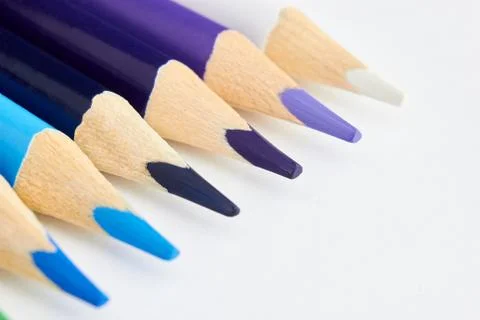 A set of colored pencils Stock Photos