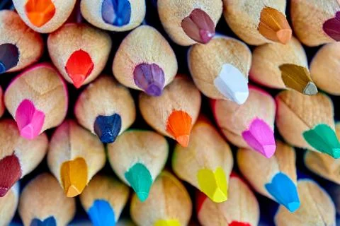 A set of colored pencils 스톡 사진