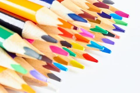 A set of colored pencils Stock Photos