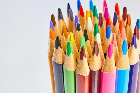 A set of colored pencils Stock Photos