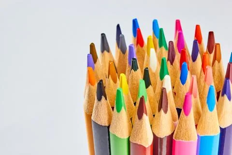 A set of colored pencils 스톡 사진