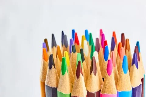 A set of colored pencils Stock Photos