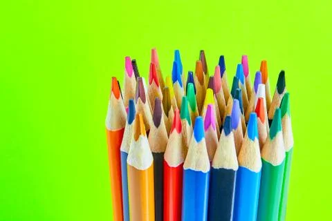 A set of colored pencils Stock Photos