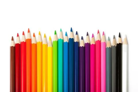 Set of colored pencils Stock Photos