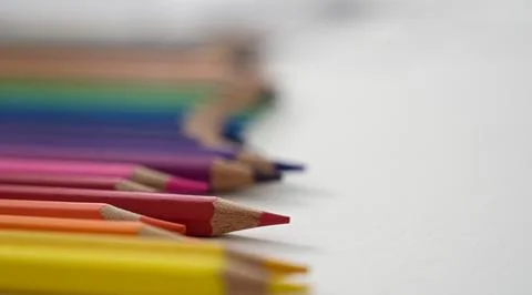 A Set Of Colored Pencils. Stock Photos