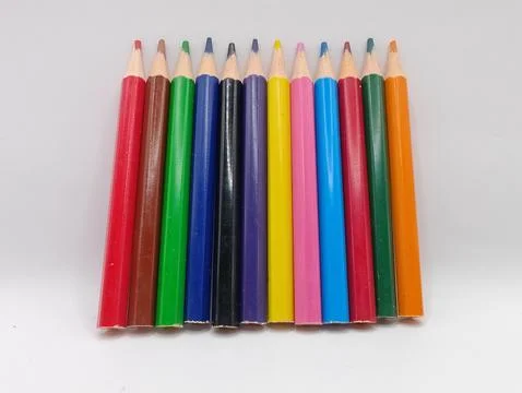 Set of colored pencils Stock Photos