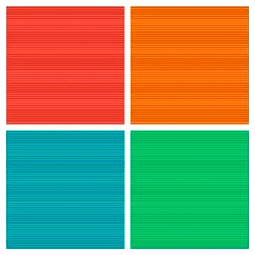Set of colored seamless geometric striped patterns Stock Illustration