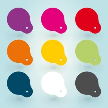 Set of colored stickers Stock Illustration