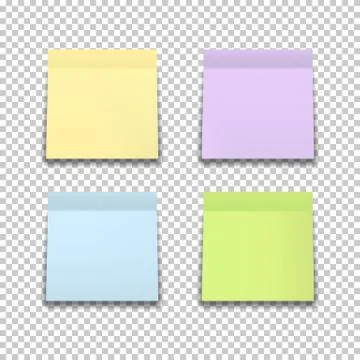 Set of colored stickers isolated on transparent background. 스톡 일러스트
