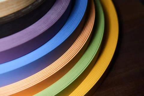 Set of colored thermoplastic edges Stock Photos