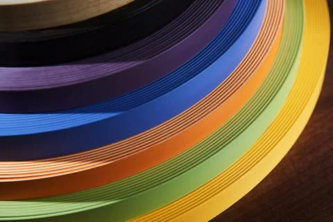 Set of colored thermoplastic edges Stock Photos