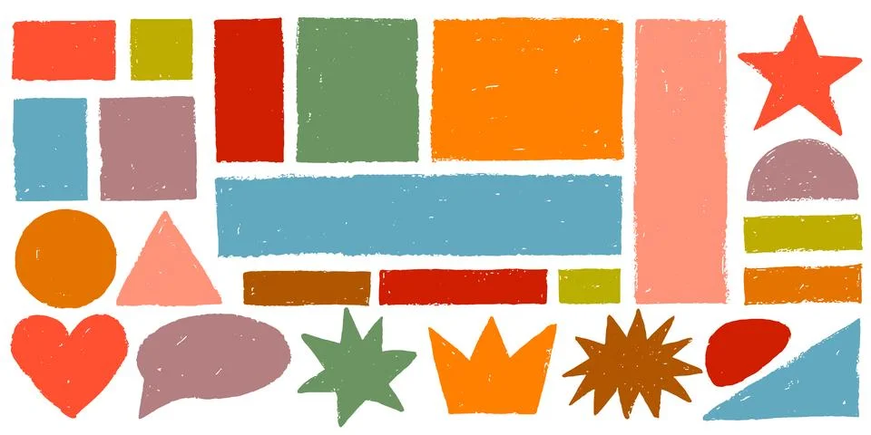 Set of Colored Torn Paper Frames Illustrazione stock