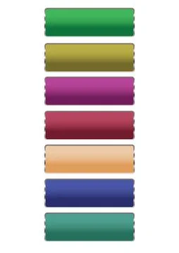 Set of colored web buttons Illustrazione stock