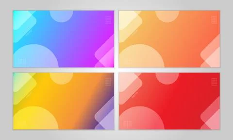 Set of colorful abstract backgrounds for a web page Stock Illustration