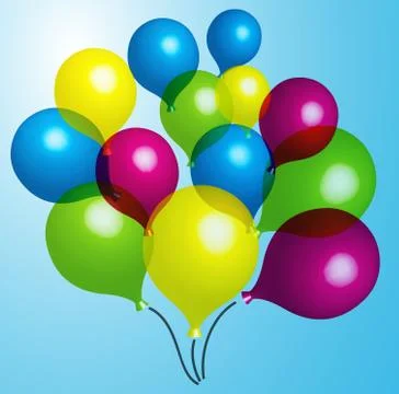 Set of colorful balloons 3d vector air decoration Illustrazione stock
